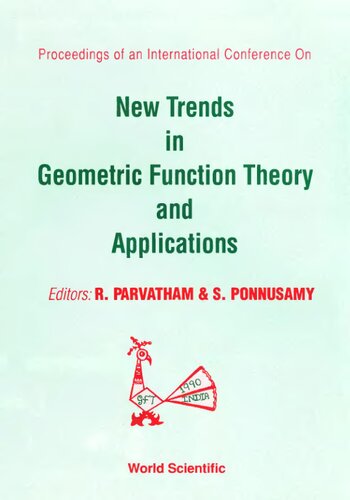 New Trends in Geometric Function Theory and Applications - Proceedings of the International Conference