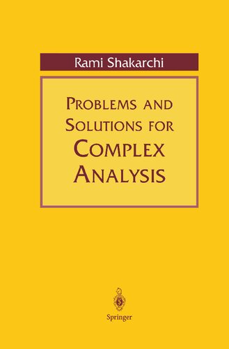 Problems and Solutions for Complex Analysis