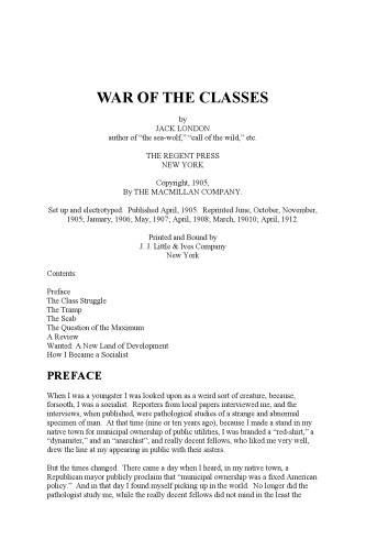 War of the Classes
