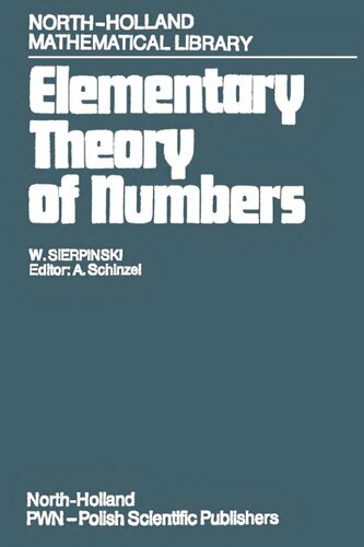 Elementary Theory of Numbers: Second English Edition (edited by A. Schinzel) (Volume 31) (North-Holland Mathematical Library, Volume 31)