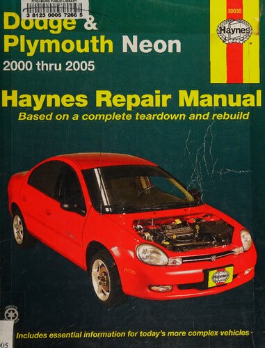 Haynes Dodge & Plymouth Neon 2000 thru 2005 Automotive Repair Manual