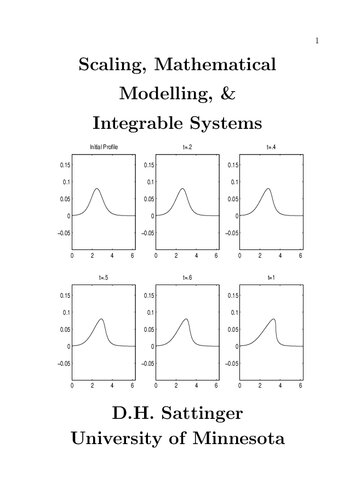 Scaling, Mathematical Modeling, & Integrable Systems