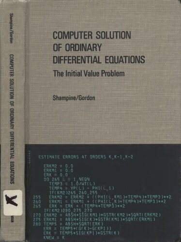 Computer solution of ordinary differential equations: The initial value problem