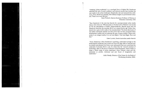 Pirate Modernity: Delhi's Media Urbanism (Routledge Studies in Asia's Transformations)