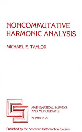 Noncommutative Harmonic Analysis (Mathematical Surveys & Monographs)