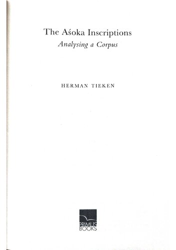 The Aśoka Inscriptions: Analysing a Corpus