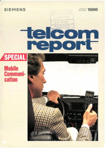 Siemens telcom report SPECIAL (1986/11) Mobile Communication
