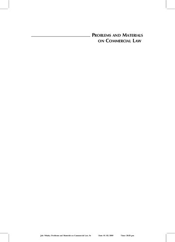 Problems and Materials on Commercial Law