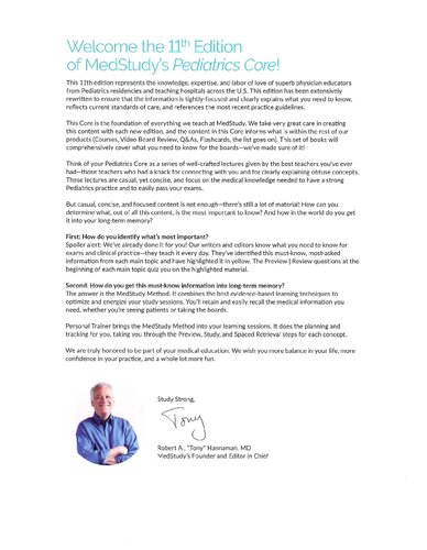 MedStudy 11th Edition Pediatrics Core  2024-2025