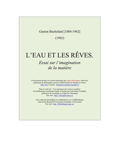 L'eau et les rêves