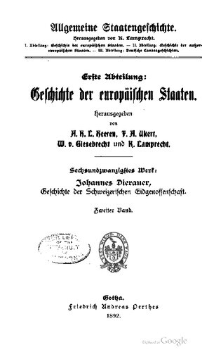 Geschichte der Schweizerischen Eidgenossenschaft / Bis 1516