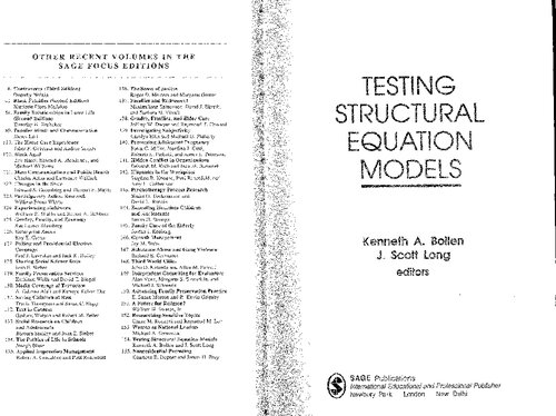Testing structural equation models