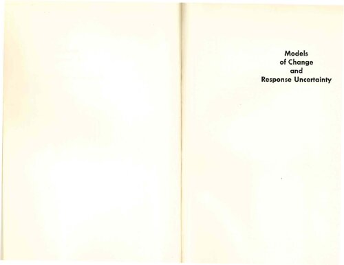 Models of change and response uncertainty