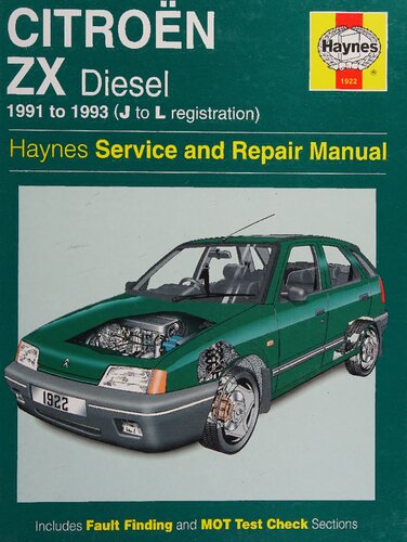 Haynes Citroen ZX Diesel 1991-93 1905cc Service and Repair Manual