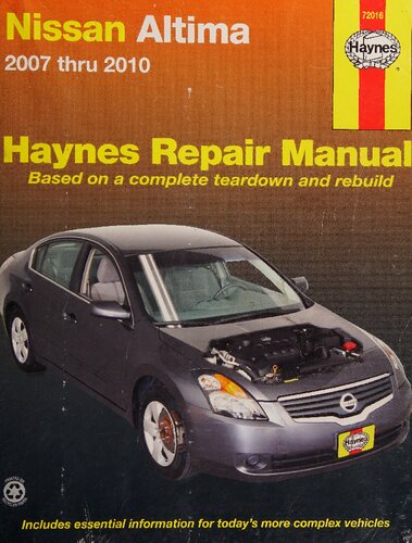 Haynes Nissan Altima 2007 thru 2010 Automotive Repair Manual