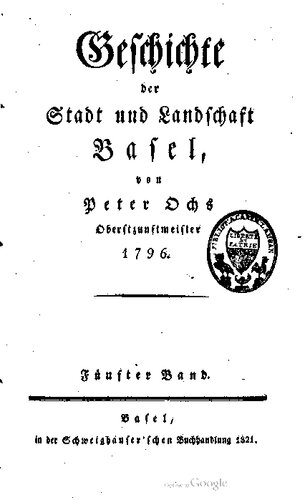 Geschichte der Stadt und Landschaft Basel