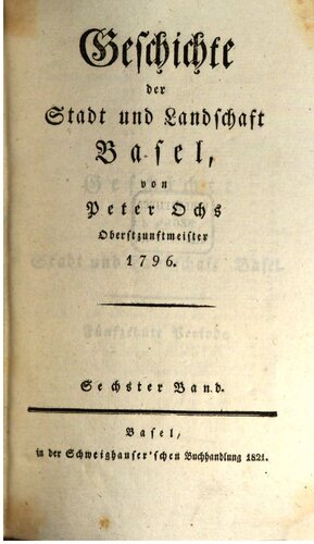 Geschichte der Stadt und Landschaft Basel