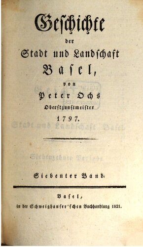 Geschichte der Stadt und Landschaft Basel