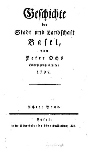 Geschichte der Stadt und Landschaft Basel