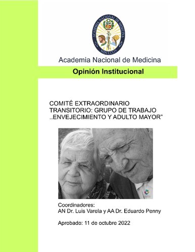 Comité extraordinario transitorio: Grupo de Trabajo Envejecimiento y Adulto Mayor. Opinión Institucional