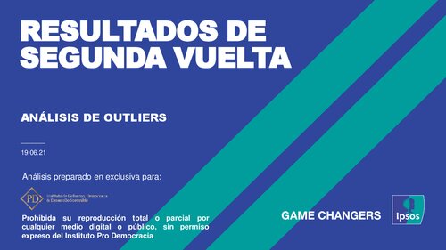 Resultados de segunda vuelta. Análisis de outliers (Perú, 2021)