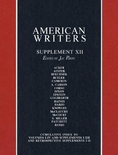 American Writers: Supplement XII