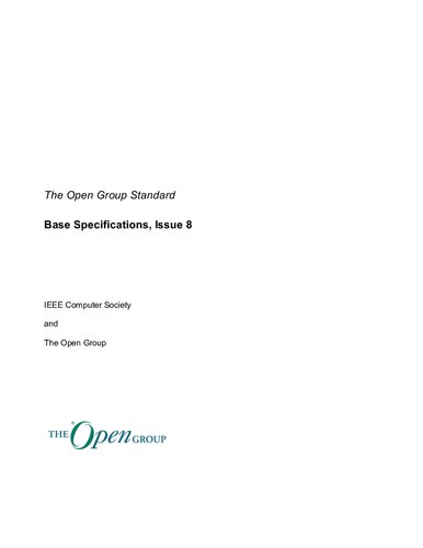 IEEE Standard for Information Technology—Portable Operating System Interface (POSIX™) Base Specifications, Issue 8