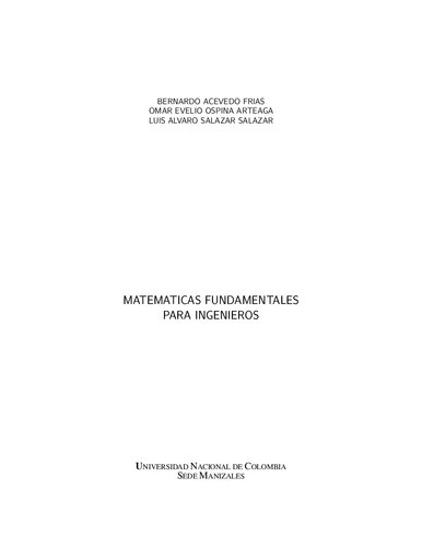 Matemáticas Fundamentales para Ingenieros