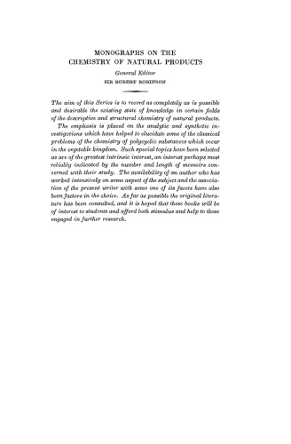 The Chemistry of the Morphine Alkaloids (Monographs on the Chemistry of Natural Products)