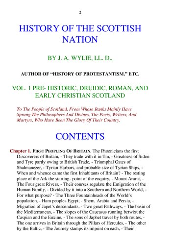 Pre-Historic, Druidic, Roman, and Early Christian Scotland