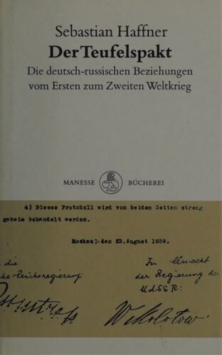 Der Teufelspakt : Die deutsch-russischen Beziehungen vom Ersten zum Zweiten Weltkrieg