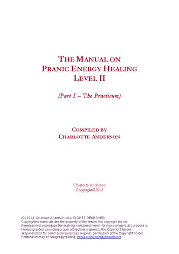 The manual on pranic energy healing level 2