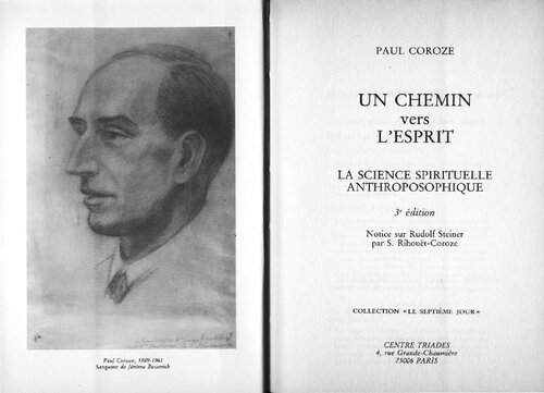 Un chemin vers l'esprit. La science spirituelle anthroposophique