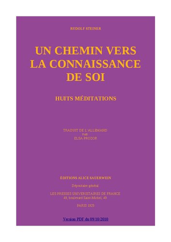 Un chemin vers la connaissance de Soi