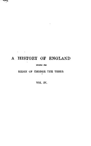 A history of England during the rule of King George the Third / 1795-1801