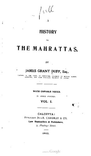 History of the Mahrattas