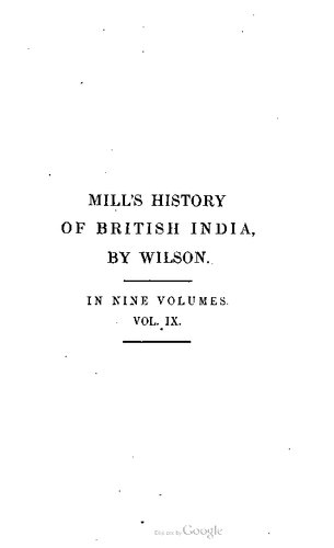 The history of British India from 1805 to 1835