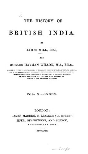 The history of British India / Index