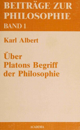 Über Platons Begriff der Philosophie