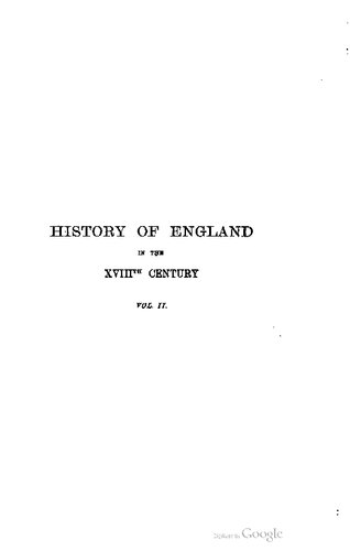 History of England in den eighteenth century