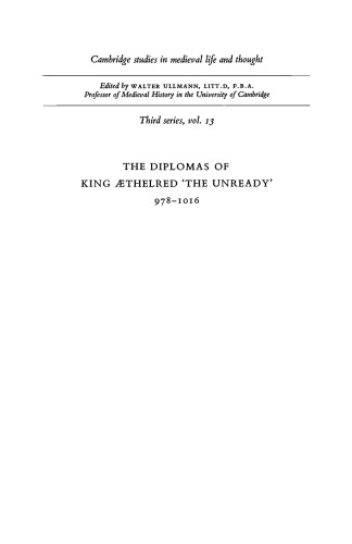 The Diplomas of King Aethlred ’the Unready’ 978-1016