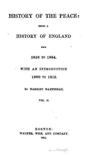 A history of the 30 years' peace A.D. 1816-1854 with an introduction 1800 to 1815
