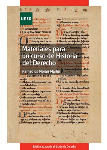 Materiales para un curso de historia del derecho