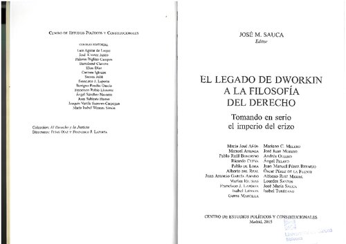 El legado de Dworkin a la filosofia del derecho