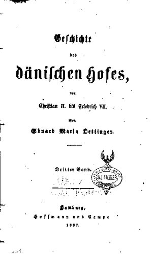 Geschichte des dänischen Hofes, von Christian II. bis Friedrich VII.