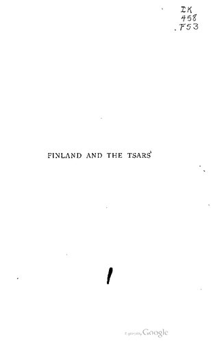 Finland and the Tsars 1809-1899