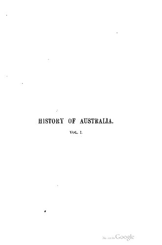 History of Australia. In three volumes