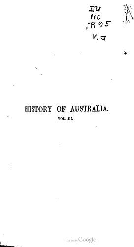 History of Australia. In three volumes