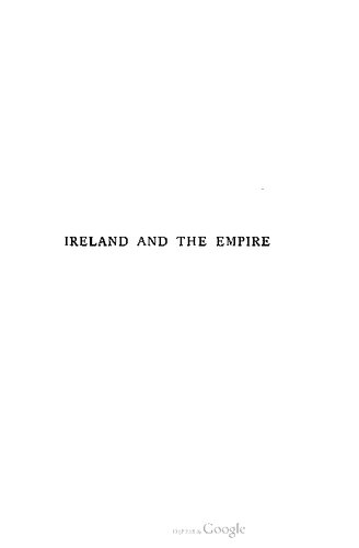 Ireland and the Empire : A review 1800-1900