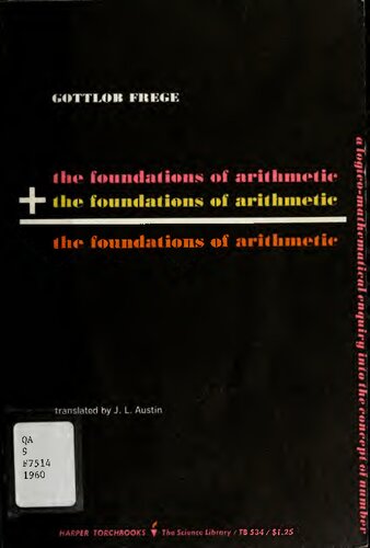 The Foundations of Arithmetic: A Logico-Mathematical Enquiry into the Concept of Number
